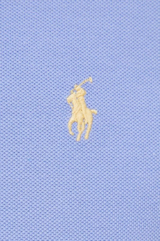 Бавовняне поло Polo Ralph Lauren колір фіолетовий однотонний (3002235) фото 5