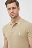 Бавовняне поло Polo Ralph Lauren колір бежевий однотонний (3008165)
