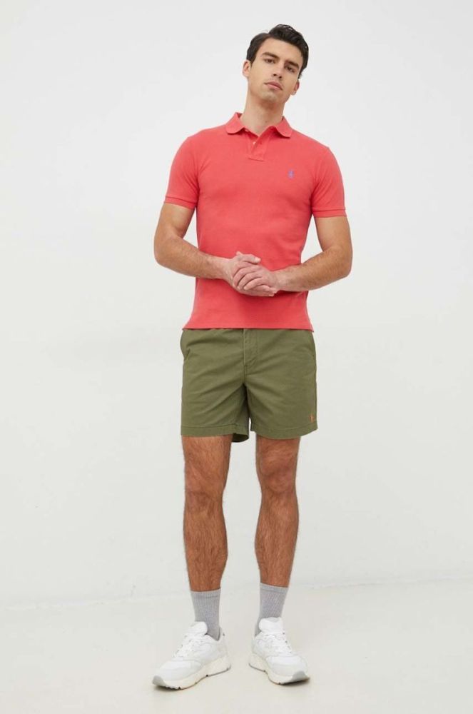 Бавовняне поло Polo Ralph Lauren однотонний колір червоний (2850580) фото 2