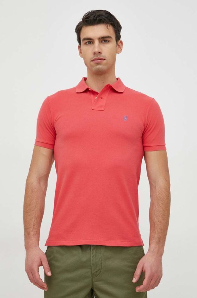 Бавовняне поло Polo Ralph Lauren однотонний колір червоний (2850580) фото 4