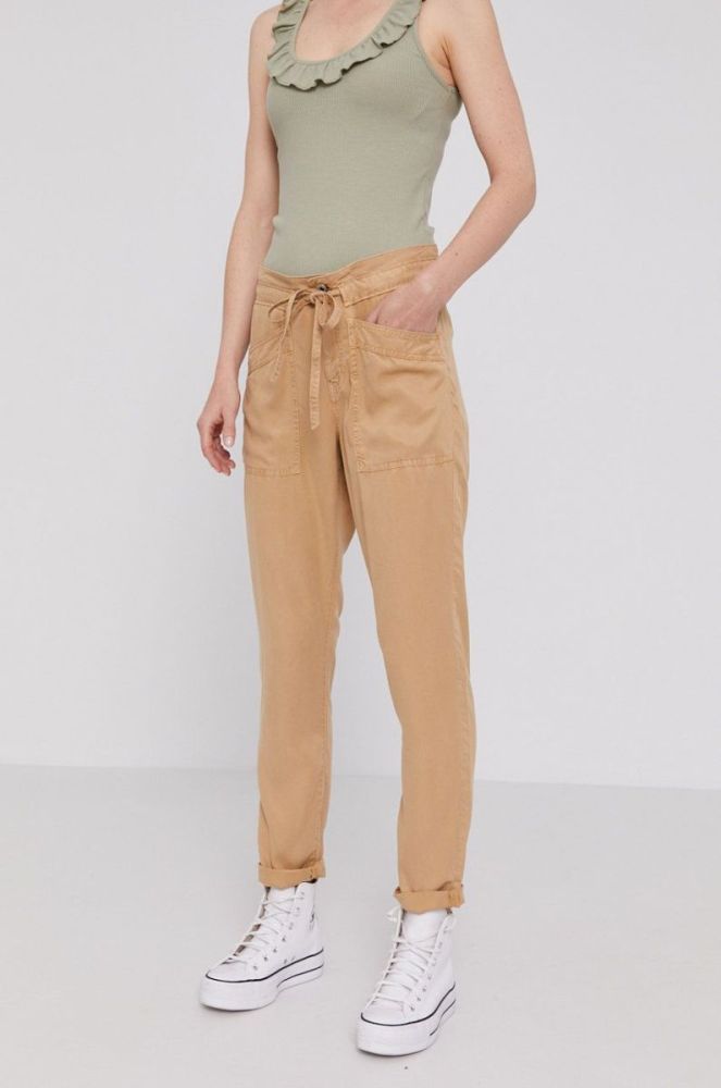 Штани Pepe Jeans Dash жіночі колір коричневий прямі (1466662) фото 2