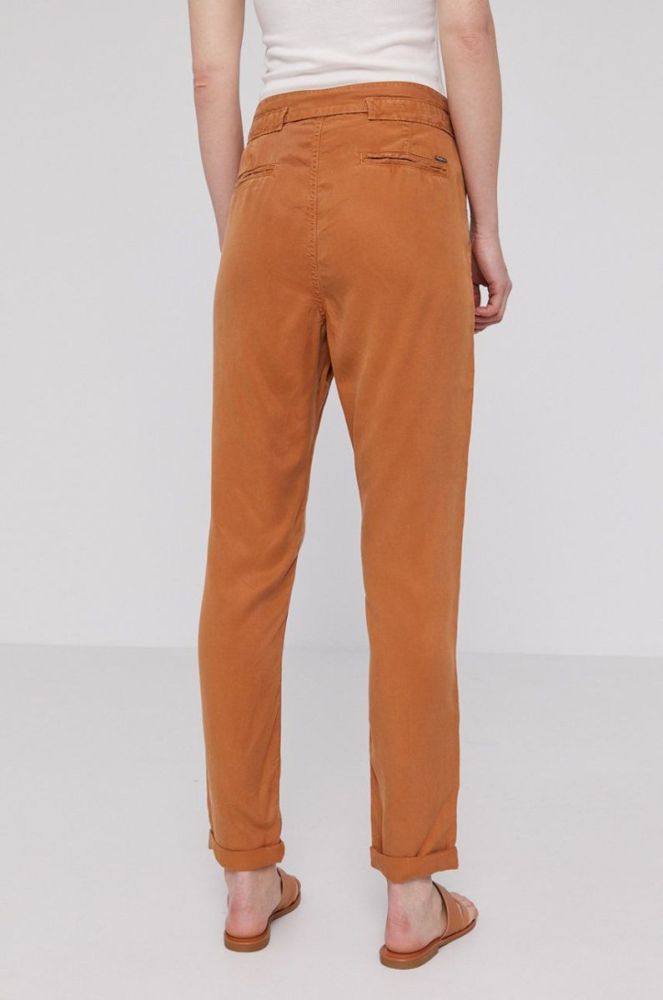 Штани Pepe Jeans Dash жіночі колір коричневий прямі (1466671) фото 3