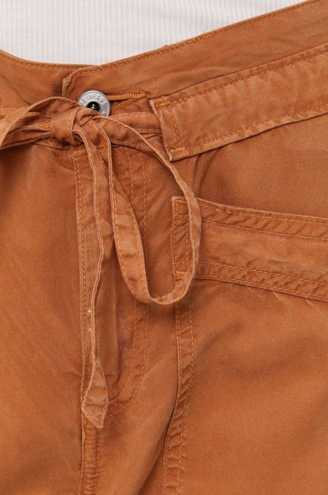 Штани Pepe Jeans Dash жіночі колір коричневий прямі (1466671) фото 4