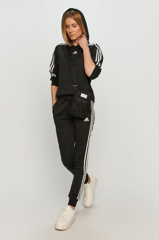 Штани adidas жіночі колір чорний фото 2