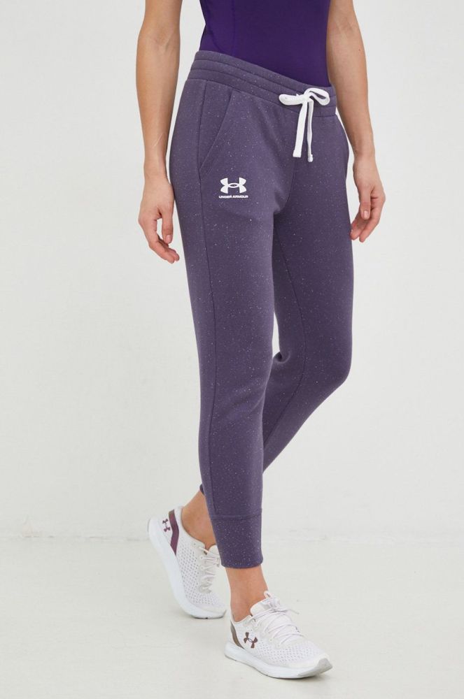 Штани Under Armour жіночі колір фіолетовий меланж 1356416-035