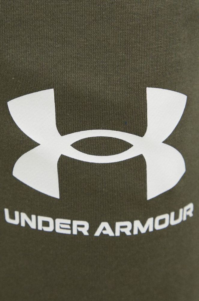 Штани Under Armour чоловічі колір зелений однотонні 1361642-001 (3026584) фото 4