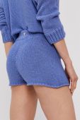 Шорти Guess жіночі колір фіолетовий гладкі висока посадка