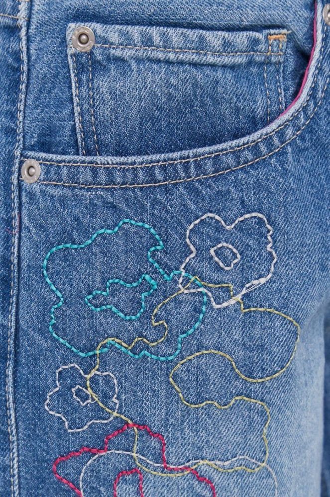 Шорти Pepe Jeans жіночі з аплікацією колір блакитний фото 4