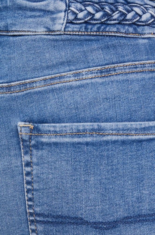 Джинсові шорти Pepe Jeans Mary Archive жіночі гладкі висока посадка колір блакитний фото 4