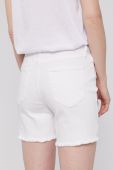 Джинсові шорти Dkny жіночі колір білий гладкі висока посадка