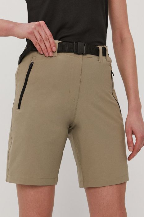 Шорти CMP жіночі колір бежевий гладкі висока посадка