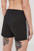 Шорти adidas жіночі колір чорний гладкі