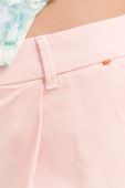 Шорти BOSS жіночі колір рожевий однотонні середня посадка