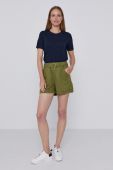 Шорти United Colors of Benetton жіночі колір зелений гладкі висока посадка