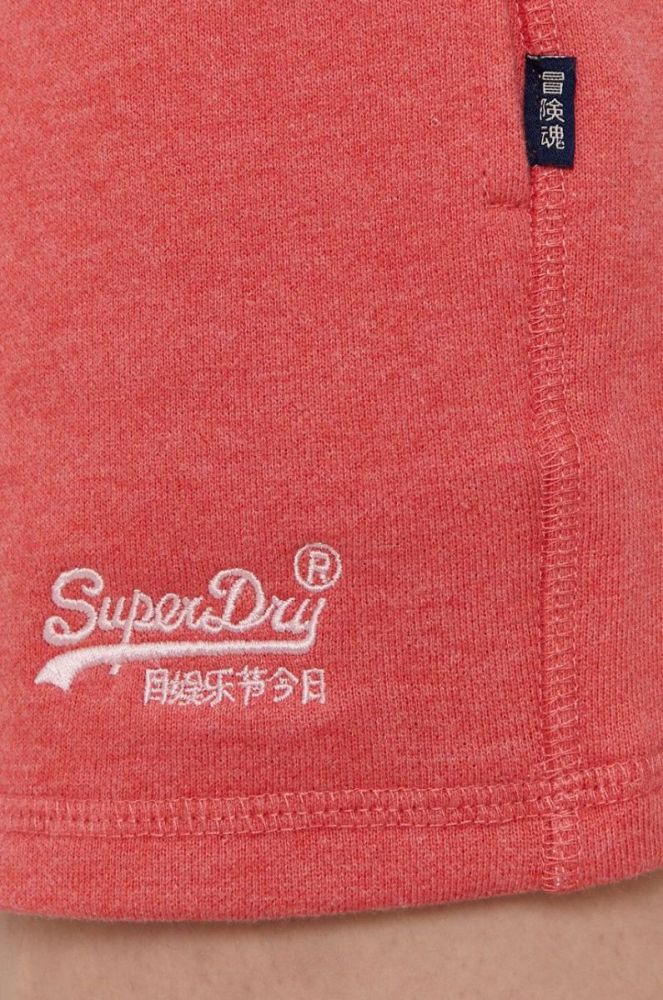 Шорти Superdry жіночі колір рожевий гладкі висока посадка фото 4