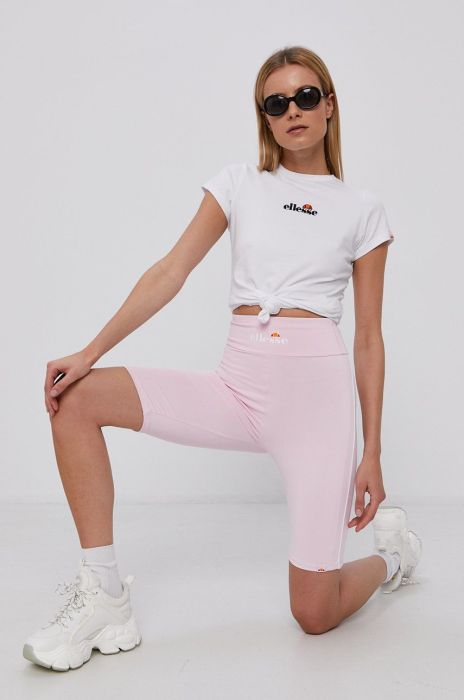 Шорти Ellesse жіночі колір рожевий гладкі висока посадка