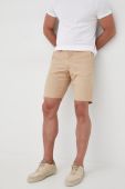 Бавовняні шорти Gant чоловічі колір бежевий