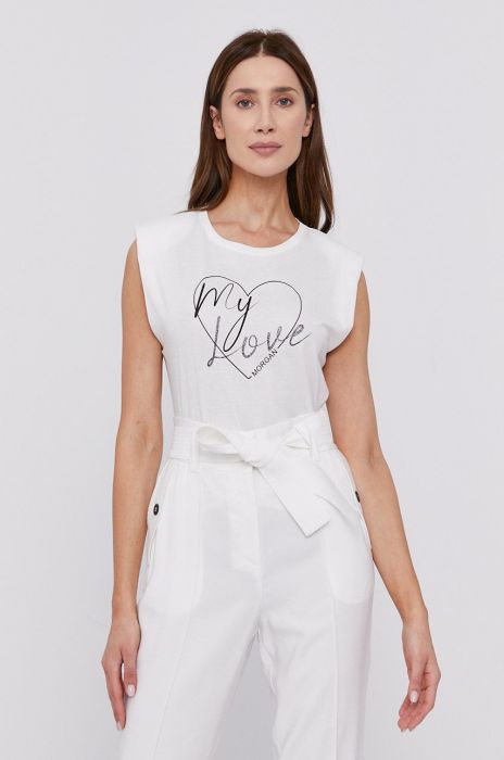 Топ Morgan жіночий колір білий (1441663)