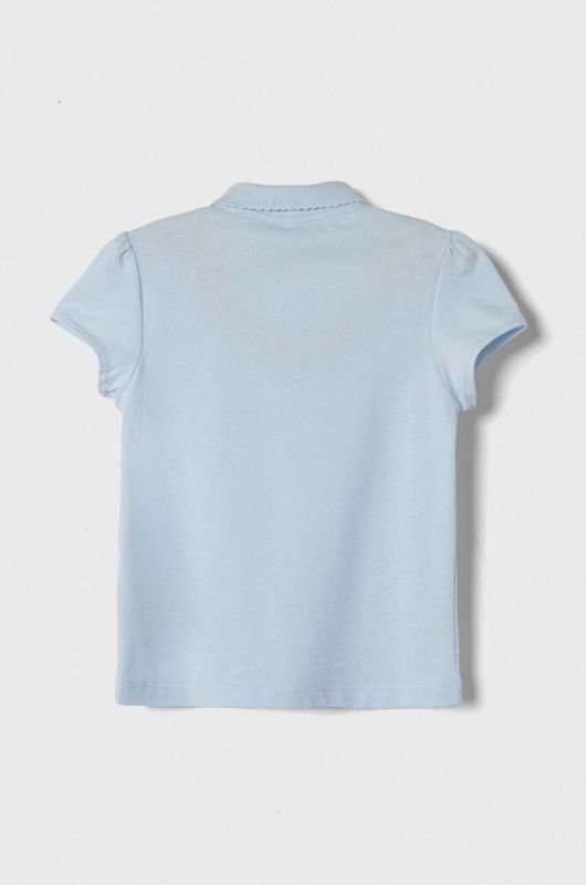 Lacoste Дитяча бавовняна футболка колір блакитний (3603869) фото 2