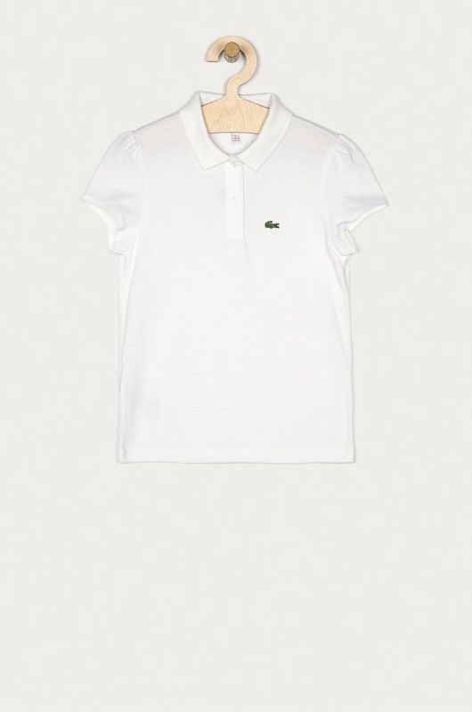 Lacoste Дитяча бавовняна футболка колір білий (2319919)