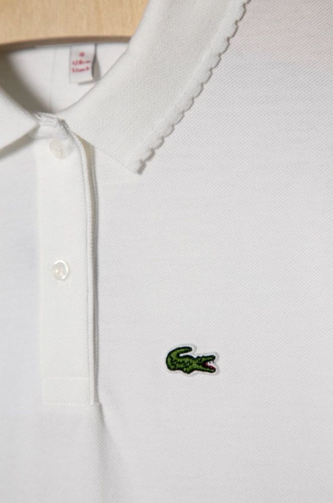 Lacoste Дитяча бавовняна футболка колір білий (2319919) фото 3