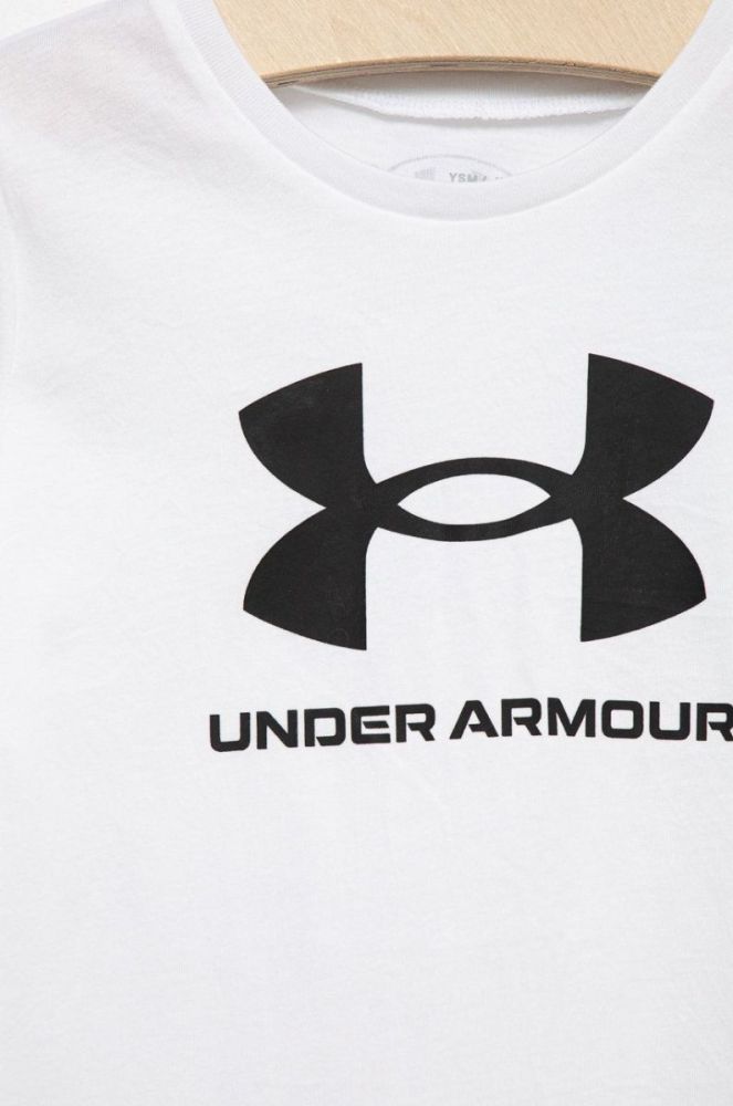 Дитяча футболка Under Armour 1361182 колір білий фото 3