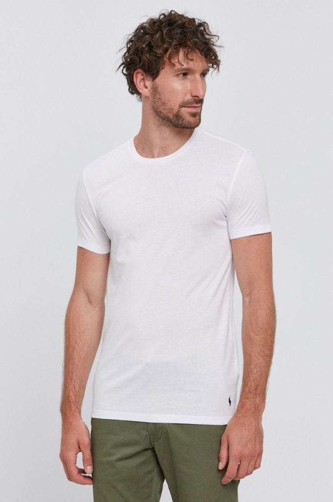 Футболка Polo Ralph Lauren (3-pack) чоловіча колір синій гладкий фото 2