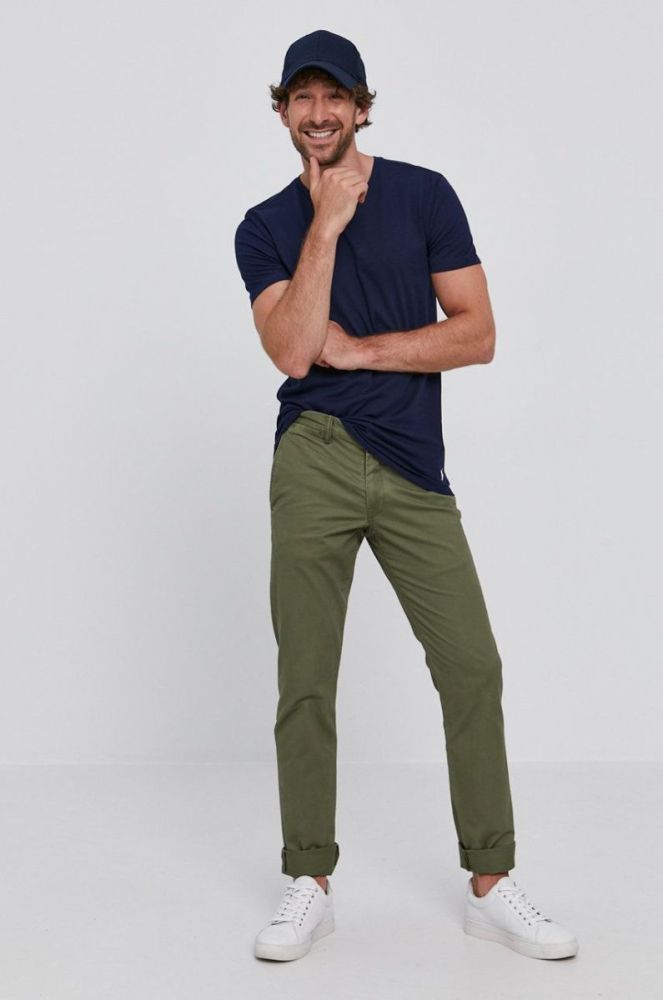 Футболка Polo Ralph Lauren (3-pack) чоловіча колір синій гладкий фото 4