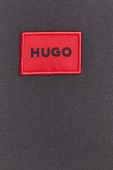 Бавовняна футболка HUGO колір сірий з аплікацією