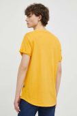 Бавовняна футболка G-Star Raw колір жовтий однотонний