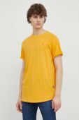 Бавовняна футболка G-Star Raw колір жовтий однотонний