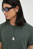Бавовняна футболка G-Star Raw колір зелений однотонний (3417516)