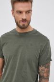 Бавовняна футболка G-Star Raw колір зелений однотонний (1897188)