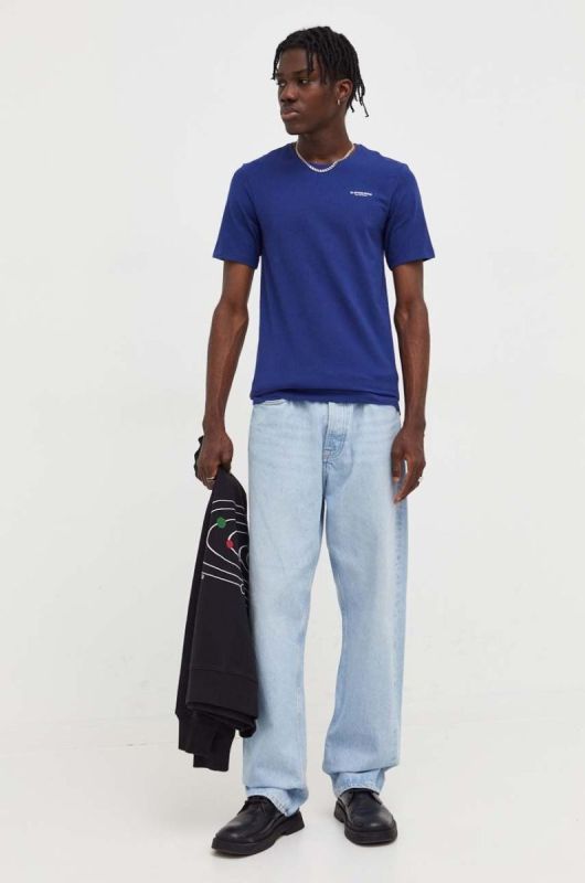Футболка G-Star Raw чоловічий однотонний колір блакитний (3330876) фото 2