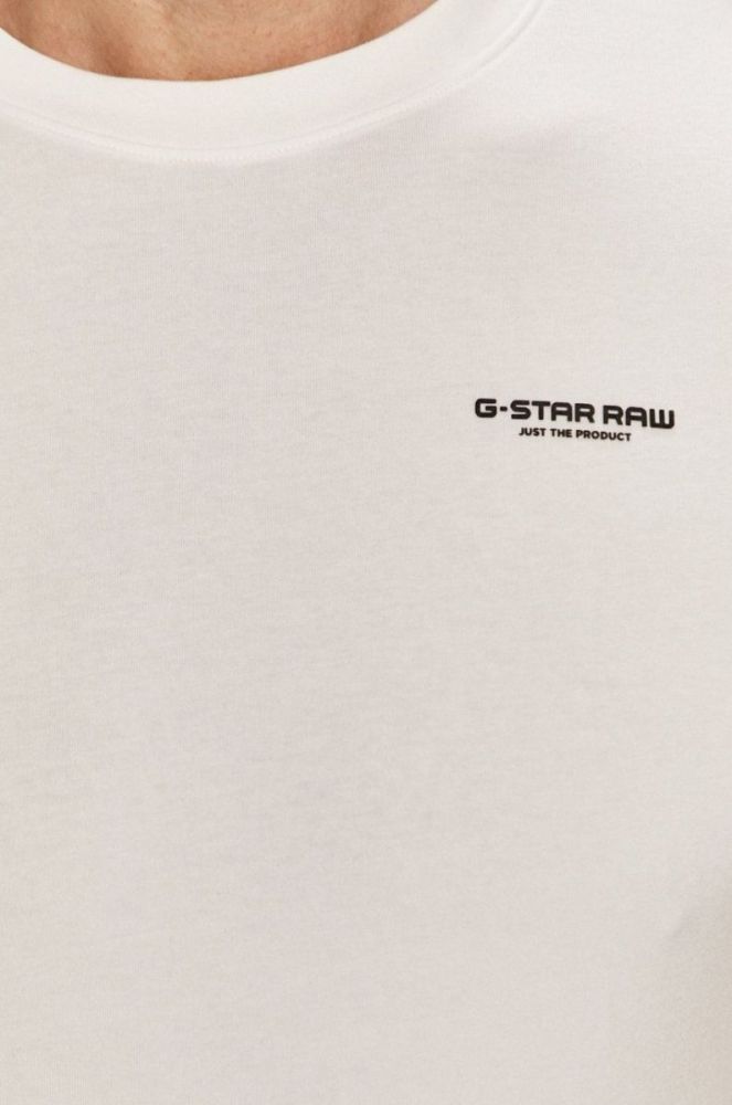 Футболка G-Star Raw чоловічий колір білий однотонний (1200940) фото 5