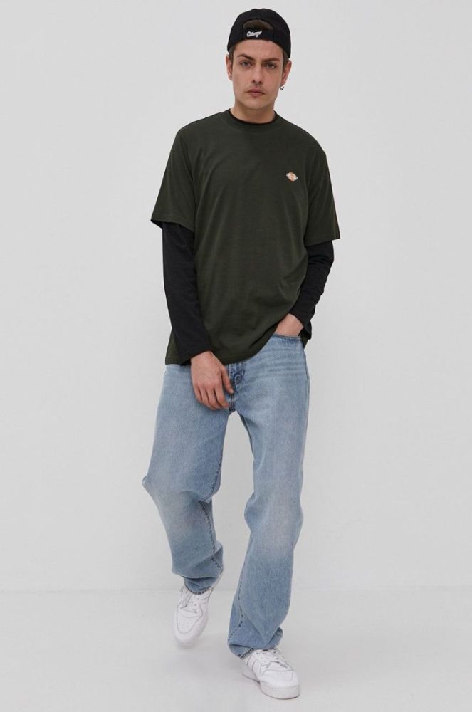Футболка Dickies чоловіча колір зелений гладкий DK0A4XDBOGX-OLIVEGREEN фото 2