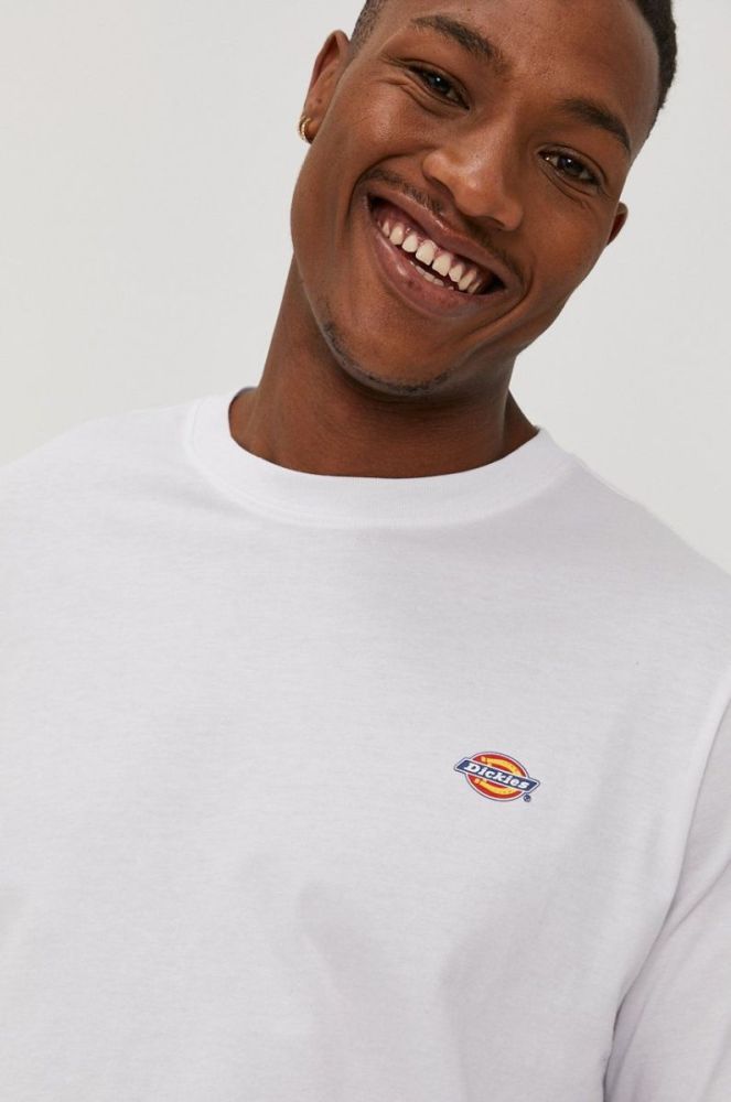 Футболка Dickies чоловіча колір білий гладкий DK0A4XDBWHX-WHITE фото 4