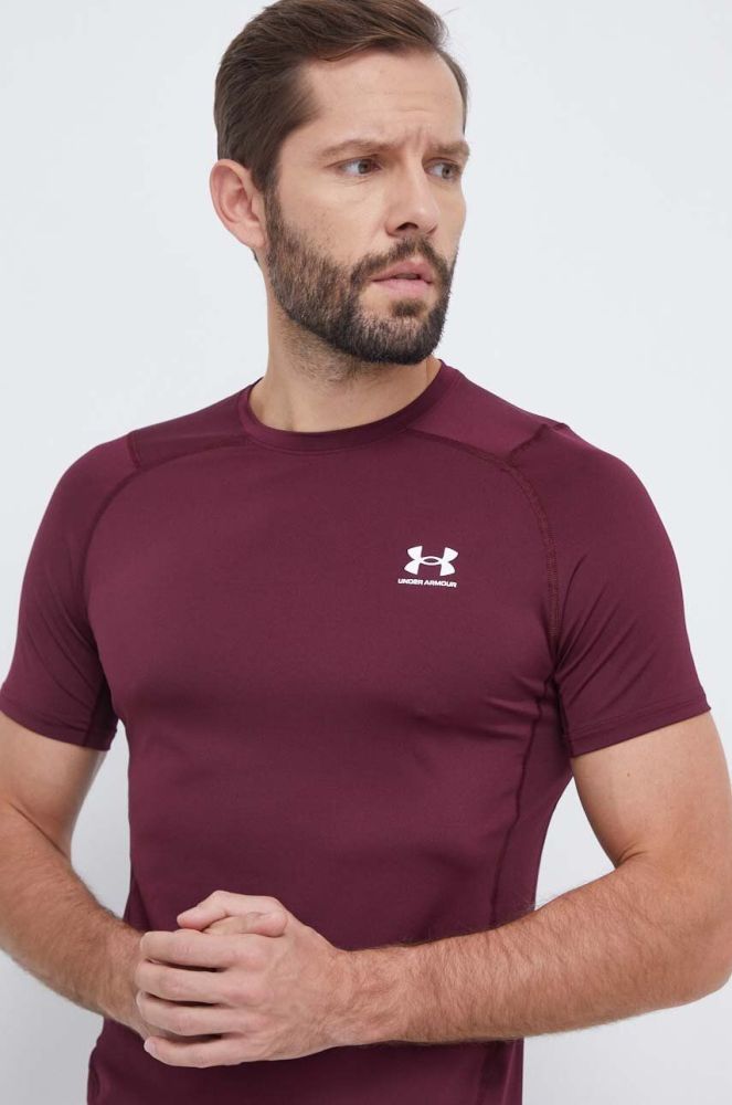 Тренувальна футболка Under Armour колір бордовий однотонний (3616880)