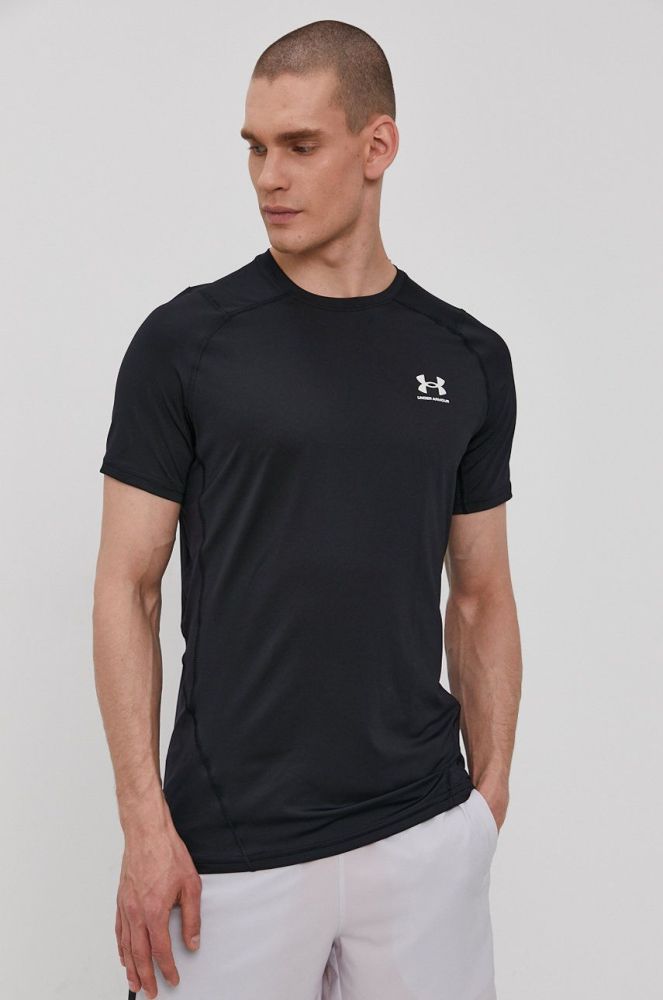 Тренувальна футболка Under Armour колір чорний однотонний 1361683-001 (1449969)