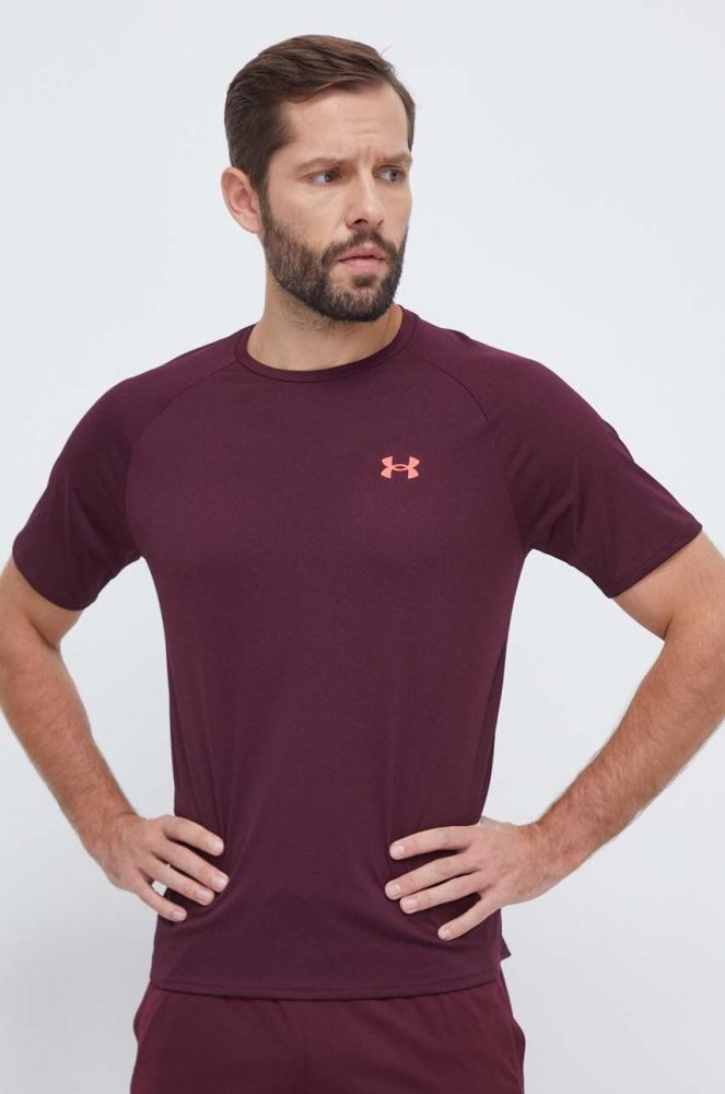 Тренувальна футболка Under Armour колір бордовий однотонний (3616835)