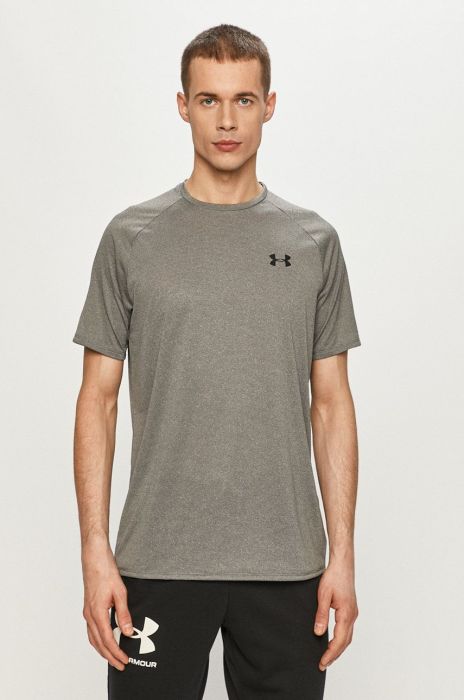 Футболка Under Armour 1345317 чоловіча колір сірий гладкий (1319779)