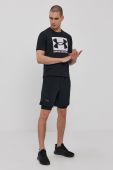 Футболка Under Armour 1361673 чоловіча колір чорний з принтом 1361673-369