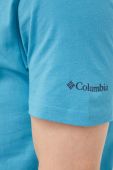 Бавовняна футболка Columbia з принтом колір блакитний (3520816)