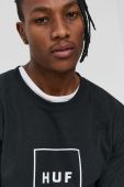 Бавовняна футболка HUF колір чорний з принтом (1684468)