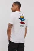 Футболка Rip Curl чоловіча колір білий з принтом