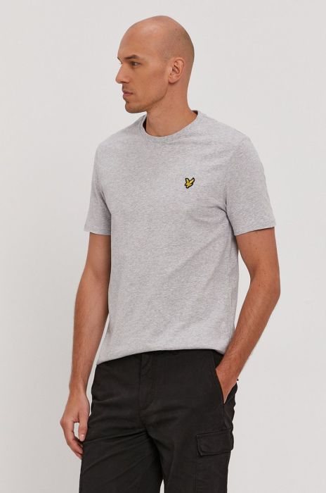 Футболка Lyle & Scott чоловіча колір сірий гладкий