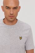 Футболка Lyle & Scott чоловіча колір сірий гладкий