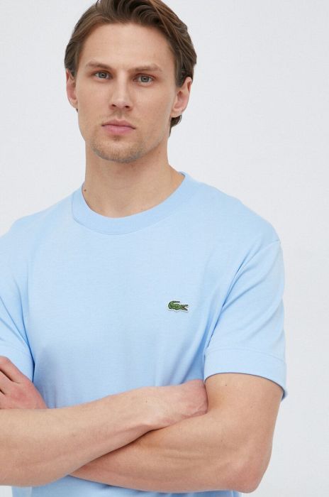 Бавовняна футболка Lacoste колір синій однотонний TH1708-HDE