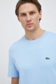 Бавовняна футболка Lacoste колір синій однотонний TH1708-HDE