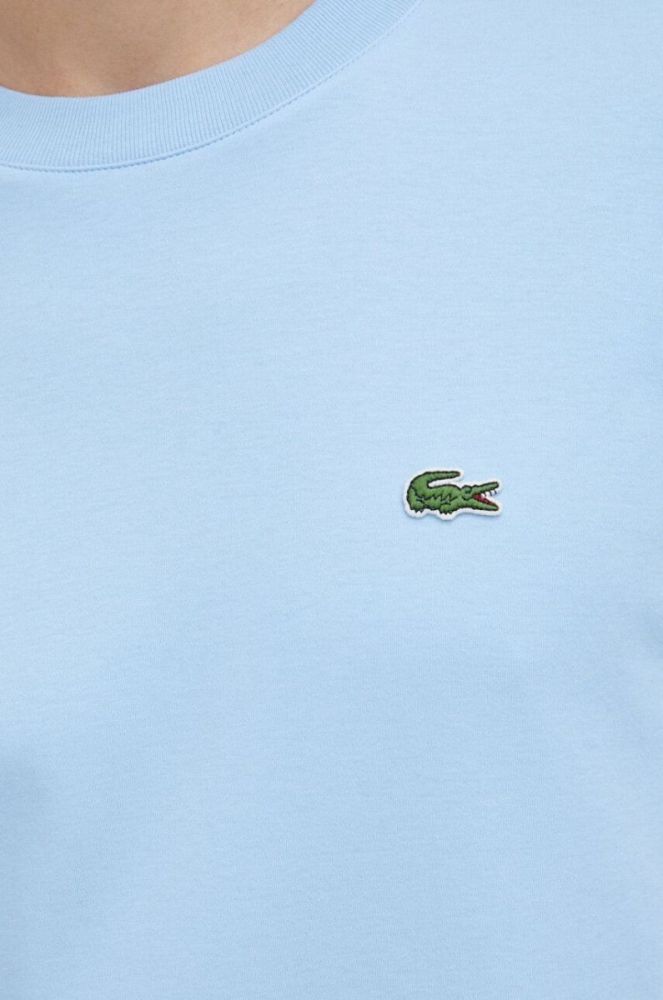 Бавовняна футболка Lacoste колір синій однотонний TH1708-HDE фото 6